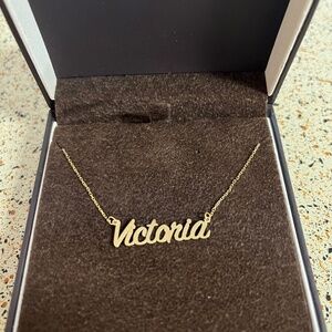 14k gold name necklace